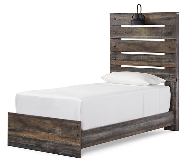 Drystan  Panel Bed With Nightstand