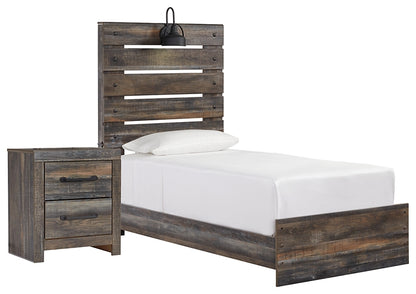 Drystan  Panel Bed With Nightstand