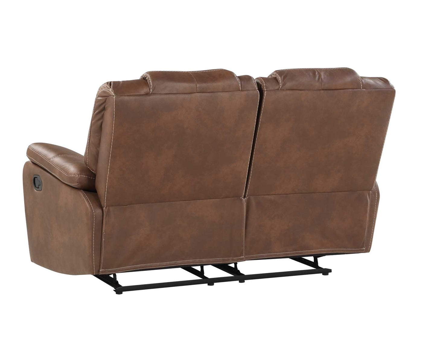 Katrine Manual Reclining Loveseat, Brown