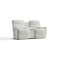 James Power Reclining Loveseat w/ Headrest, Lumbar & Console