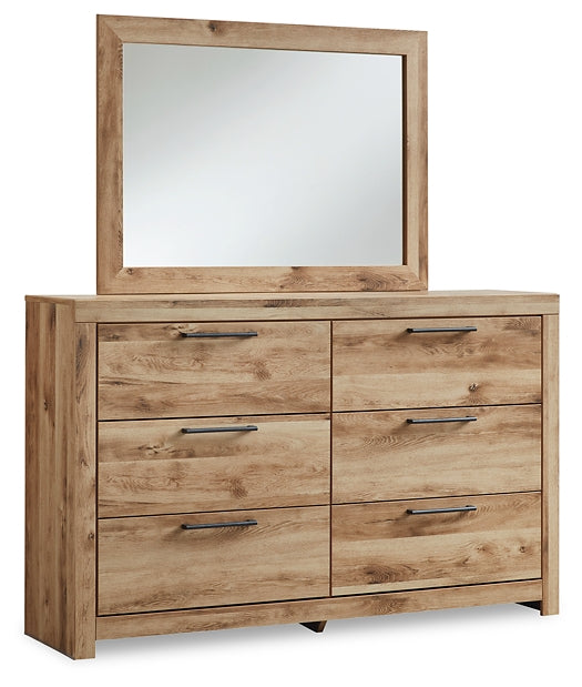 Hyanna Twin Panel Bed with Mirrored Dresser and Chest