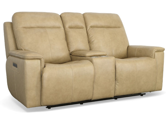 Odell Power Reclining Loveseat with Console and Power Headrests and Lumbar