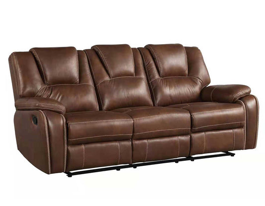 Katrine Manual Reclining Sofa, Brown