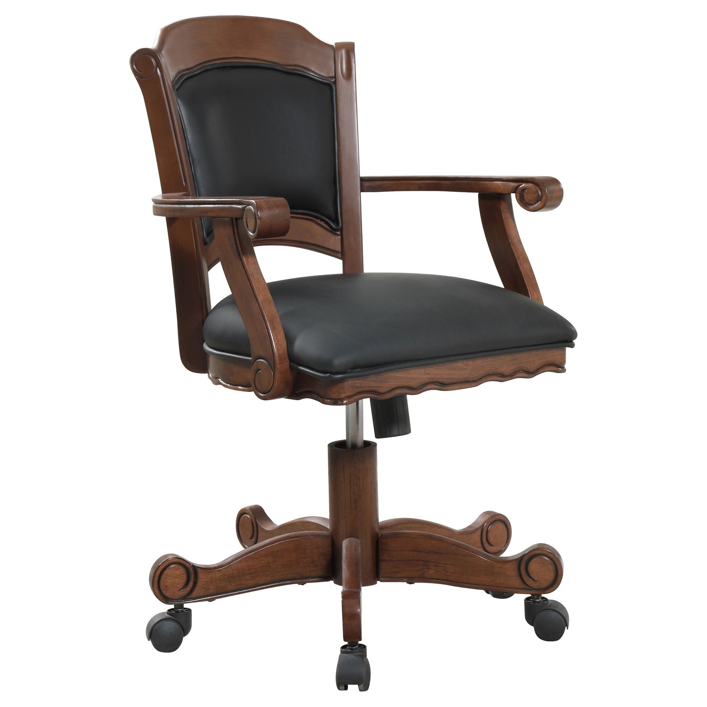 Turk Upholstered Swivel Dining and Game Chair Tobacco