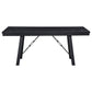 Newport 6-piece Rectangular Trestle Dining Table Set Black