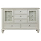 Sandy Beach 11-drawer Dresser Cream White