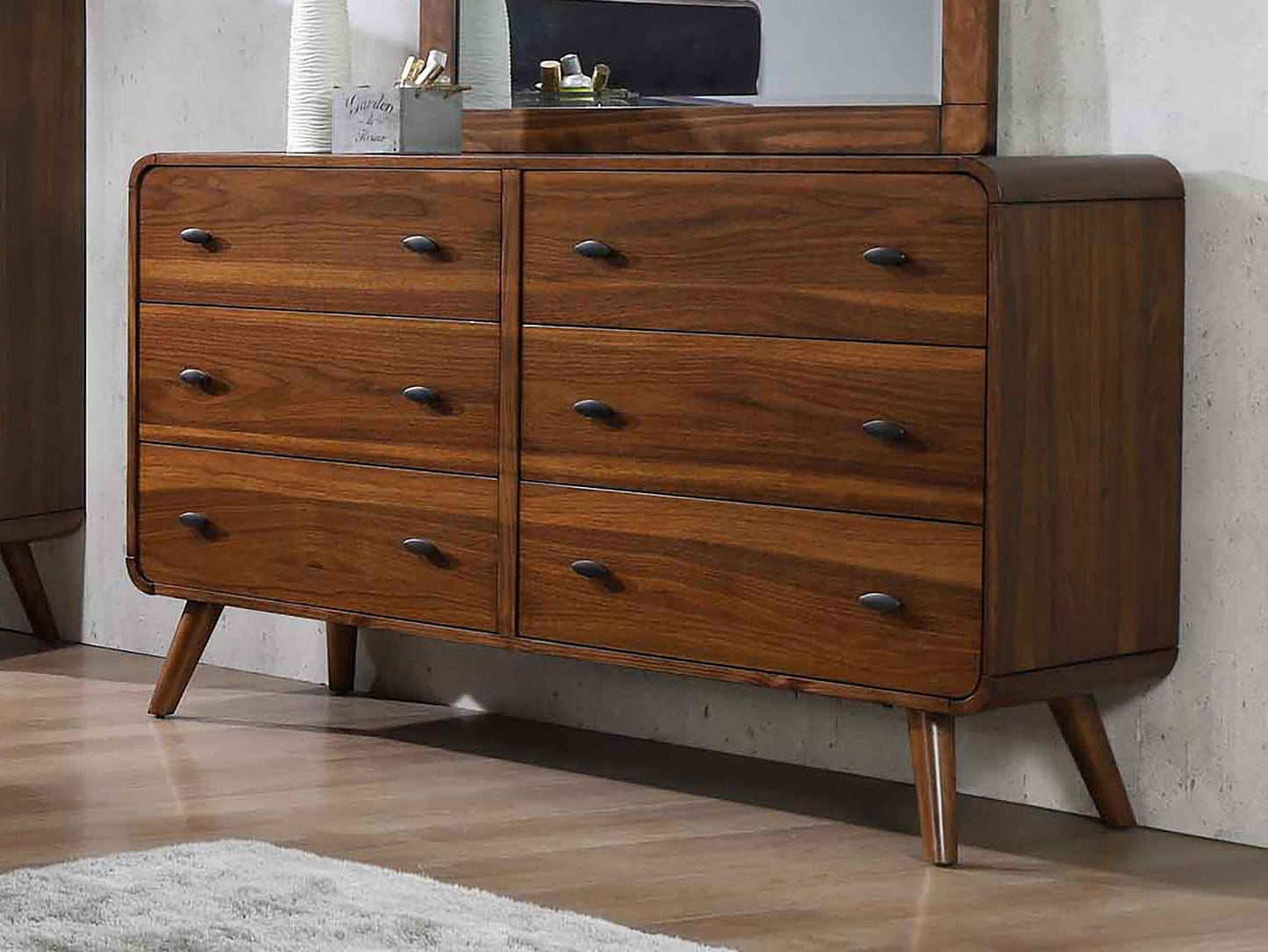 Robyn 6-drawer Dresser Dark Walnut