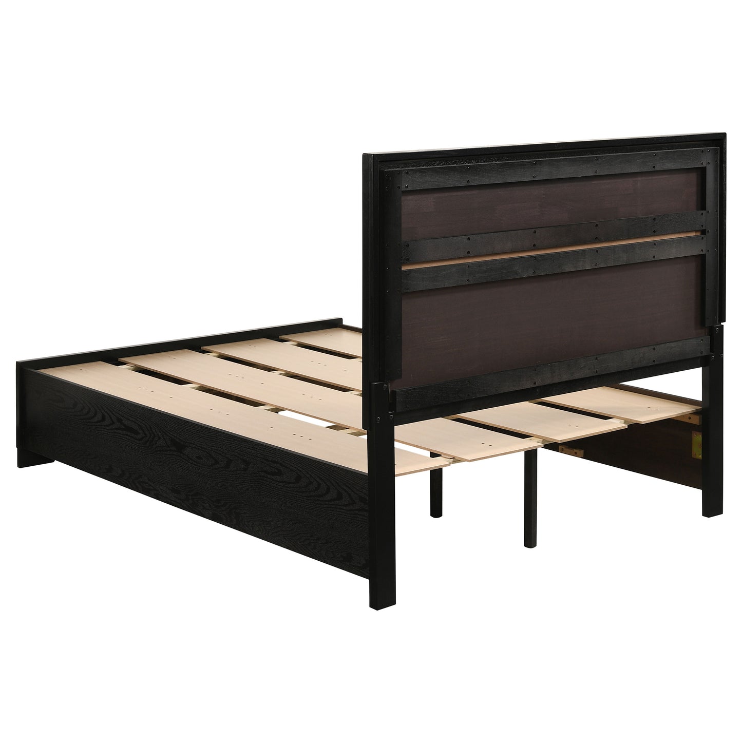 Miranda 51-inch Wood Full Storage Panel Bed Black