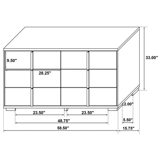 Marceline 5-piece Twin Bedroom Set Black