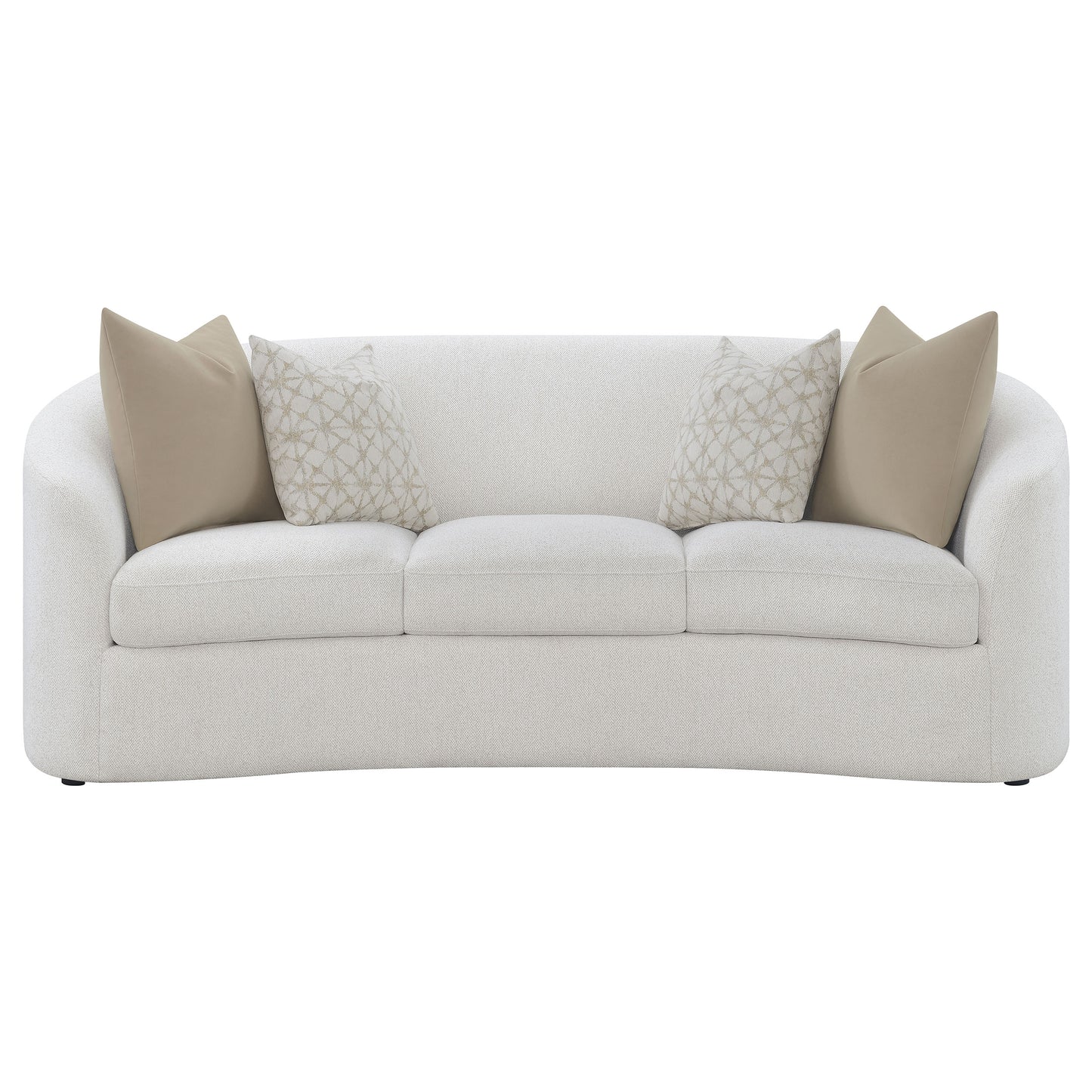 Rainn 3-piece Boucle Upholstered Sloped Arm Sofa Set Latte