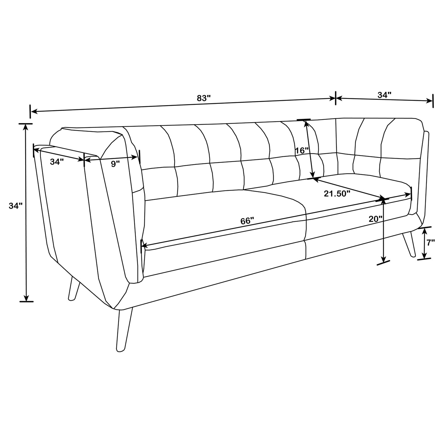 Thatcher 3-piece Upholstered Tuxedo Arm Sofa Set Brown