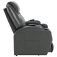 Sanger Upholstered Power Lift Massage Recliner Charcoal Grey