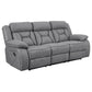 Higgins 2-piece Upholstered Motion Reclining Sofa Set Grey