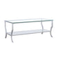 Saide Rectangular Glass Top Coffee Table Chrome