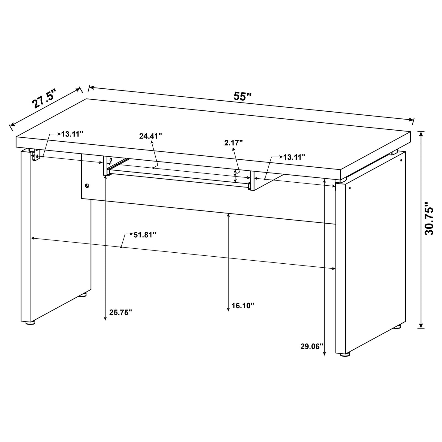 Skylar L-Shape Desk with Mobile File Cabinet Cappuccino