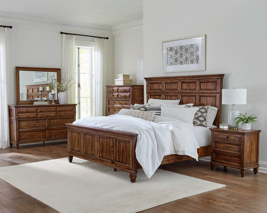 Avenue 5-piece Queen Bedroom Set Weathered Burnished Brown