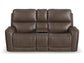 Carter Power Reclining Loveseat with Console and Power Headrests and Lumbar