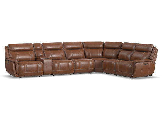 Swift Power Reclining Sectional with Power Headrests and Lumbar