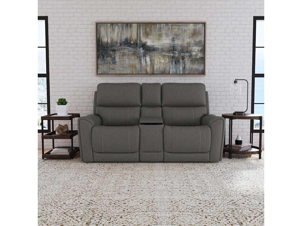 Carter Power Reclining Loveseat with Console and Power Headrests and Lumbar