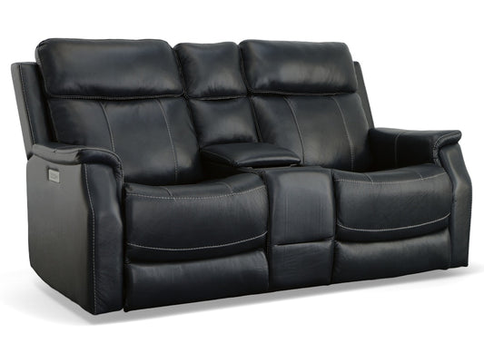 Easton Power Reclining Loveseat with Console and Power Headrests and Lumbar