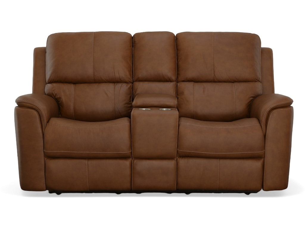 Henry Power Reclining Loveseat with Console and Power Headrests and Lumbar