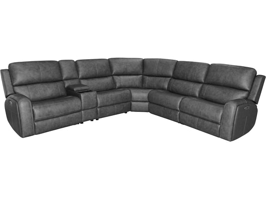 Linden Power Reclining Sectional with Power Headrests and Lumbar