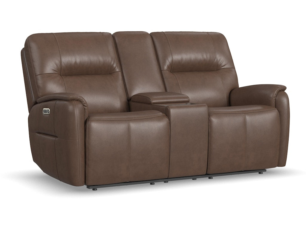 Wilson Power Reclining Loveseat with Console and Power Headrests