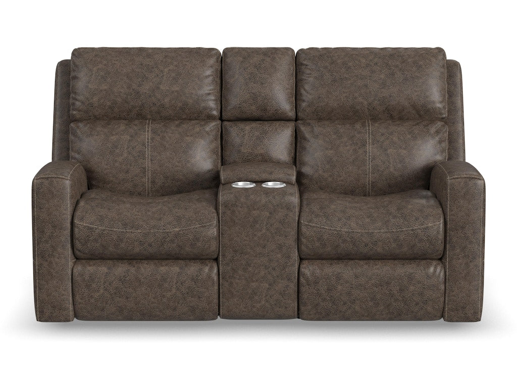 Score Power Reclining Loveseat with Console and Power Headrests and Lumbar