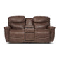 James Power Reclining Loveseat w/ Headrest & Console