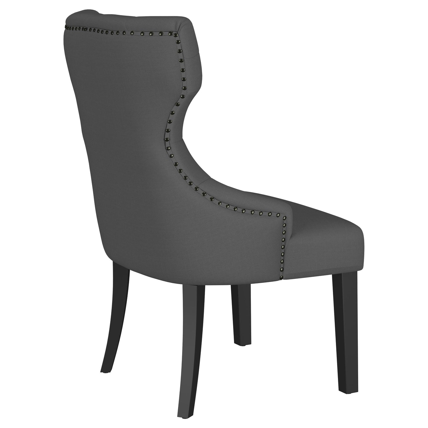 Baney Fabric Upholstered Dining Side Chair Grey and Black