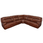 HAYDENN 6-PIECE DUAL-POWER LEATHER RECLINING SECTIONAL