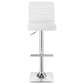 Bianca Upholstered Adjustable Bar Stool White (Set of 2)