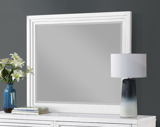 Marielle Dresser Mirror Distressed White