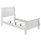 Louis Philippe 47-inch Twin Sleigh Panel Bed White