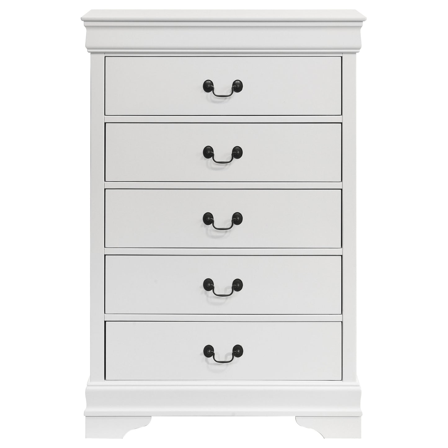 Louis Philippe 5-drawer Bedroom Chest White