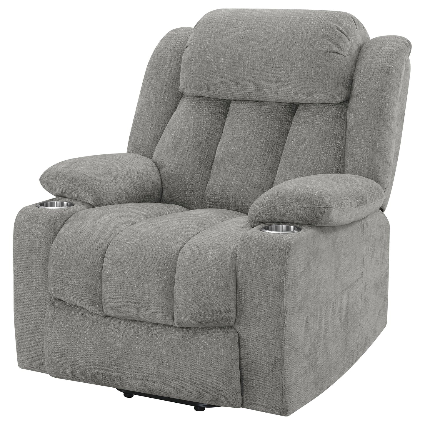 Houston Upholstered Power Lift Recliner Grey