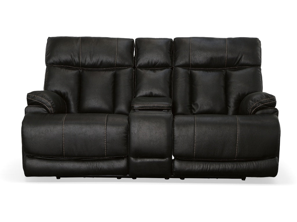 Clive Power Reclining Loveseat with Console and Power Headrests and Lumbar