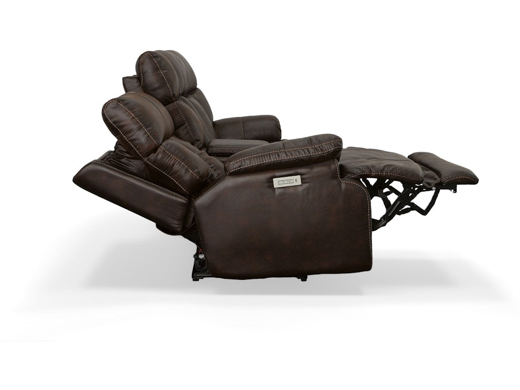 Clive Power Reclining Loveseat with Console and Power Headrests and Lumbar