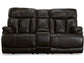 Clive Power Reclining Loveseat with Console and Power Headrests and Lumbar