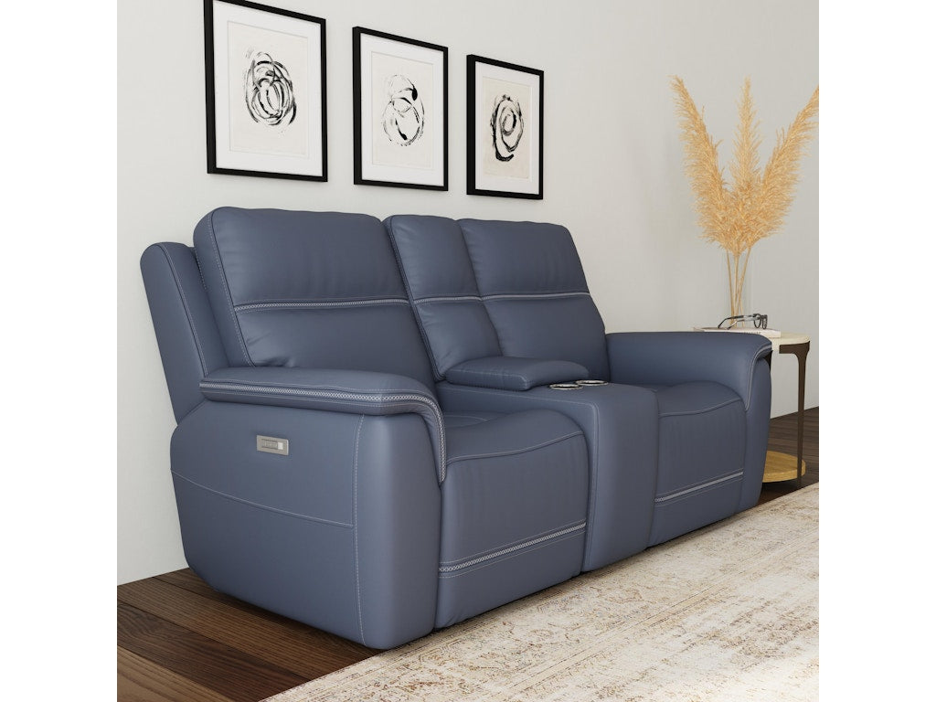 Sawyer Power Reclining Loveseat with Console and Power Headrests and Lumbar