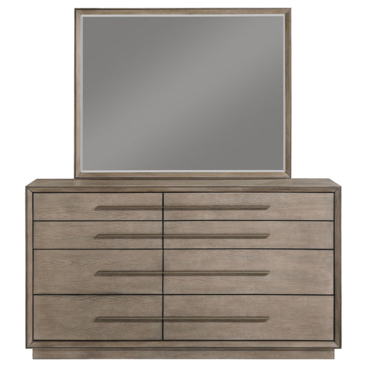 Durango 8-drawer Dresser and Mirror Washed Oak