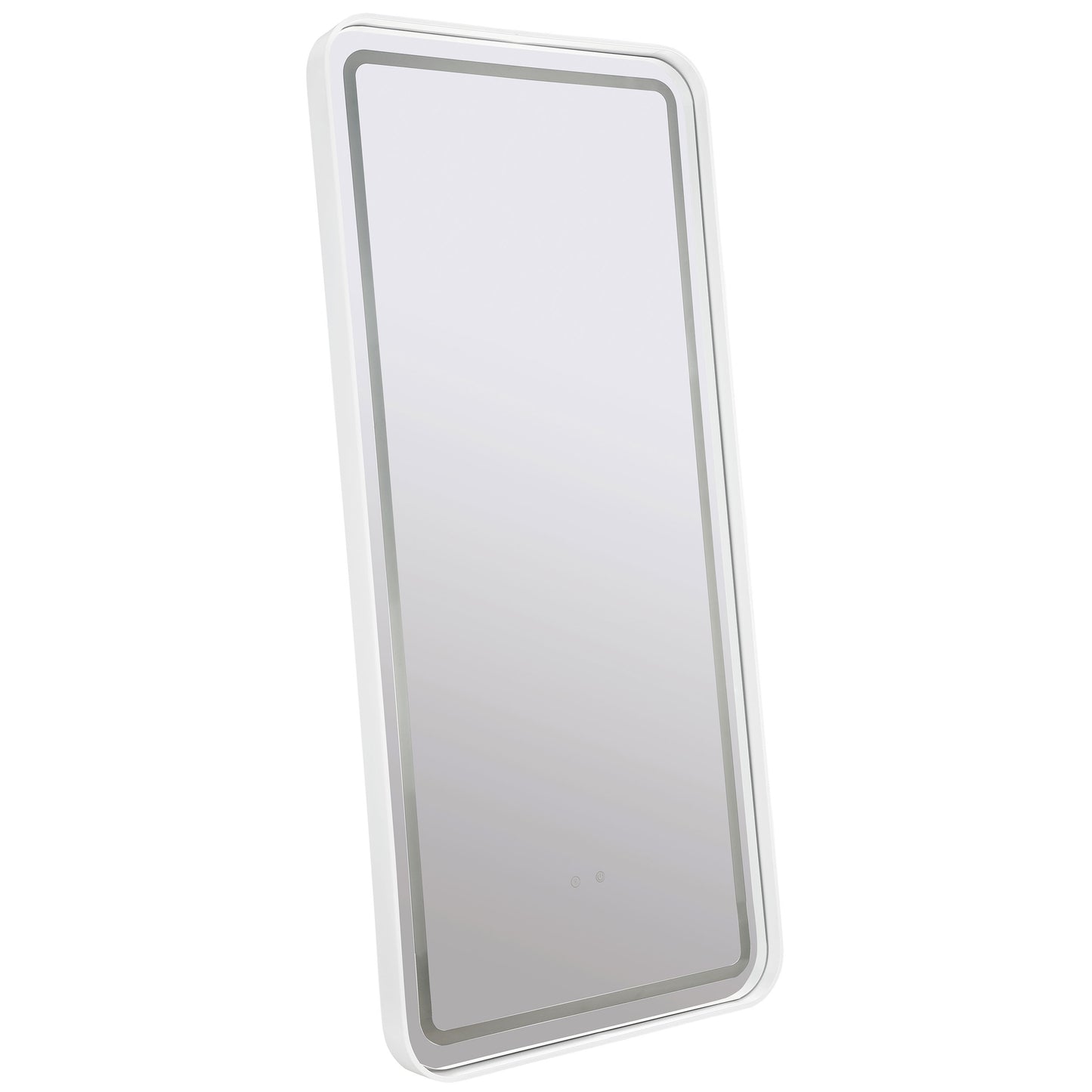 Glendora 32 x 71 Inch LED Standing Mirror BT Speakers Black