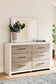 Charbitt Twin Panel Bed with Mirrored Dresser, Chest and Nightstand