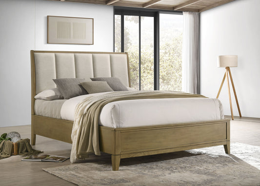 Granada Upholstered Queen Panel Bed Natural Pine