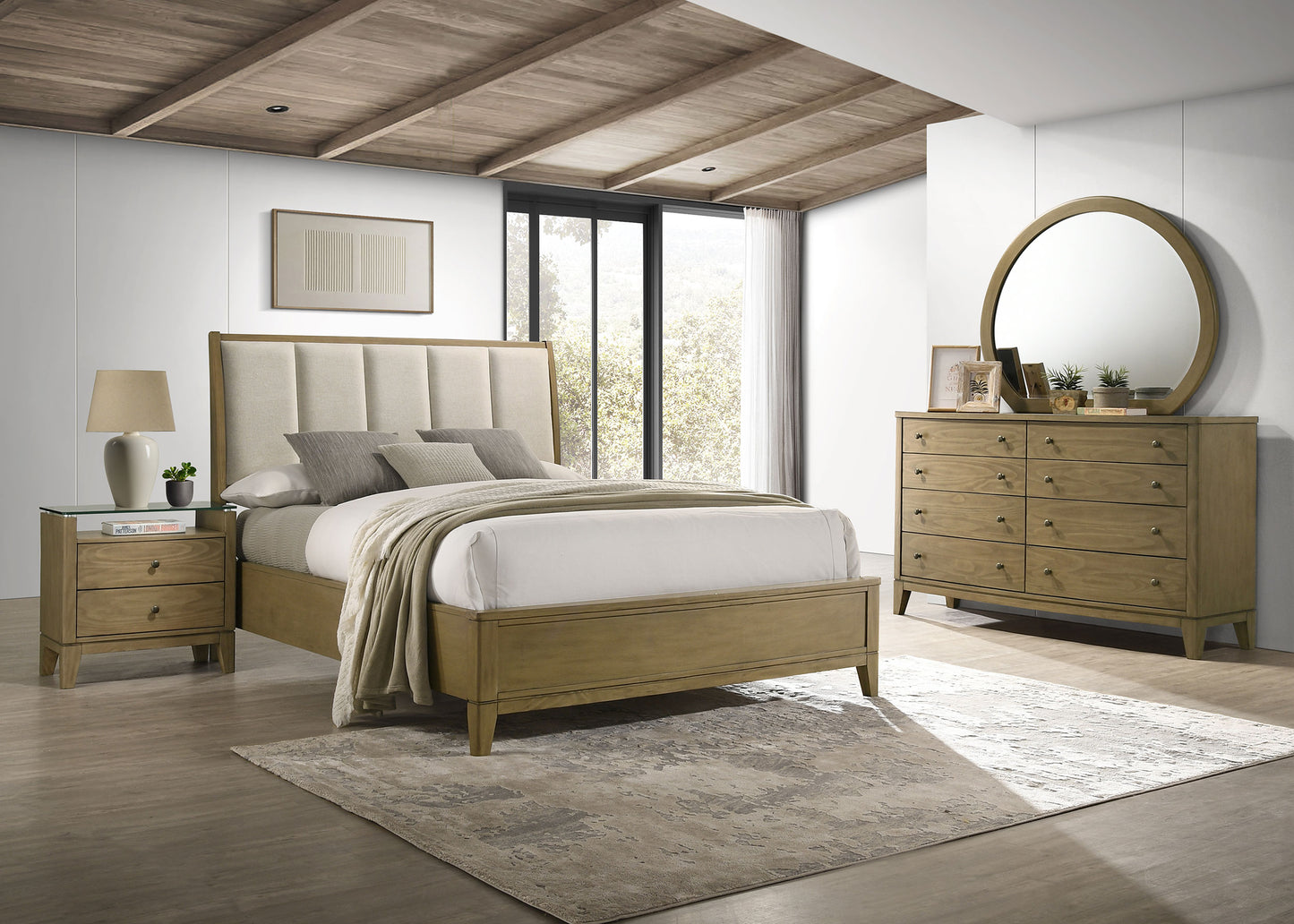 Granada 4-piece Queen Bedroom Set Natural Pine