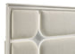 Olivia Eastern King Panel Bed LED Headboard Pearl White