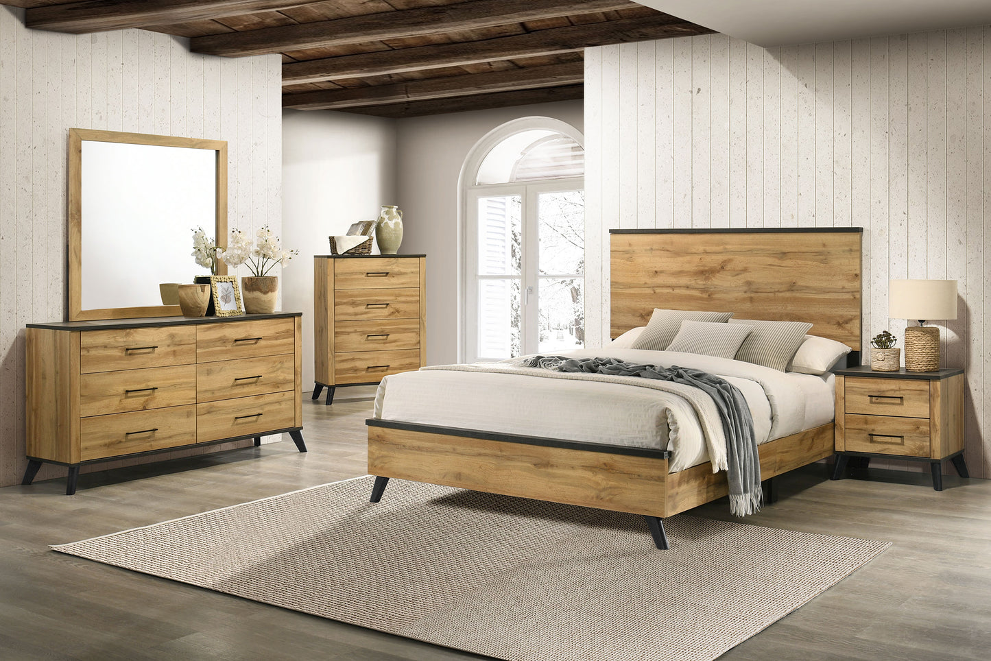 Kaywood 5-piece Queen Bedroom Set Natural Pine