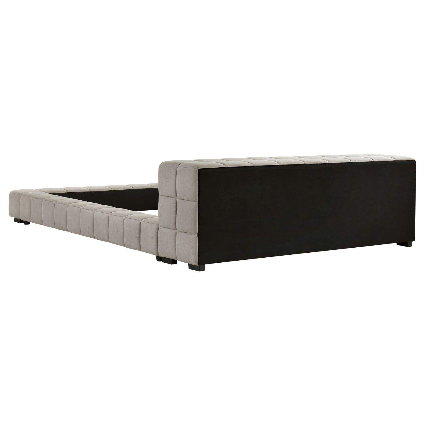 Trinity Upholstered Eastern King Platform Bed Light Taupe