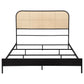 Amherst Radio Weave Rattan Metal Queen Bed Black