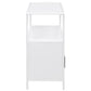 Amherst 2-door Radio Weave Cane Metal Accent Cabinet White